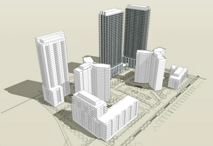 210 Steeles Avenue West Condos Aerial View of Towers