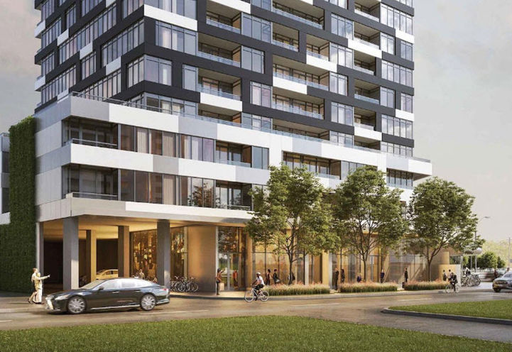 Looking to the Podium at Futura Condos